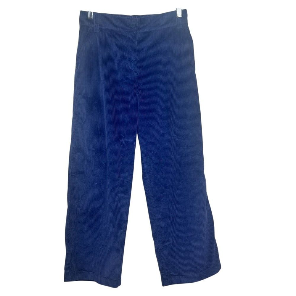 Crewcuts Corduroy Pants Girls Size 14 Blue Stretch Waist Pockets Cotton NWT